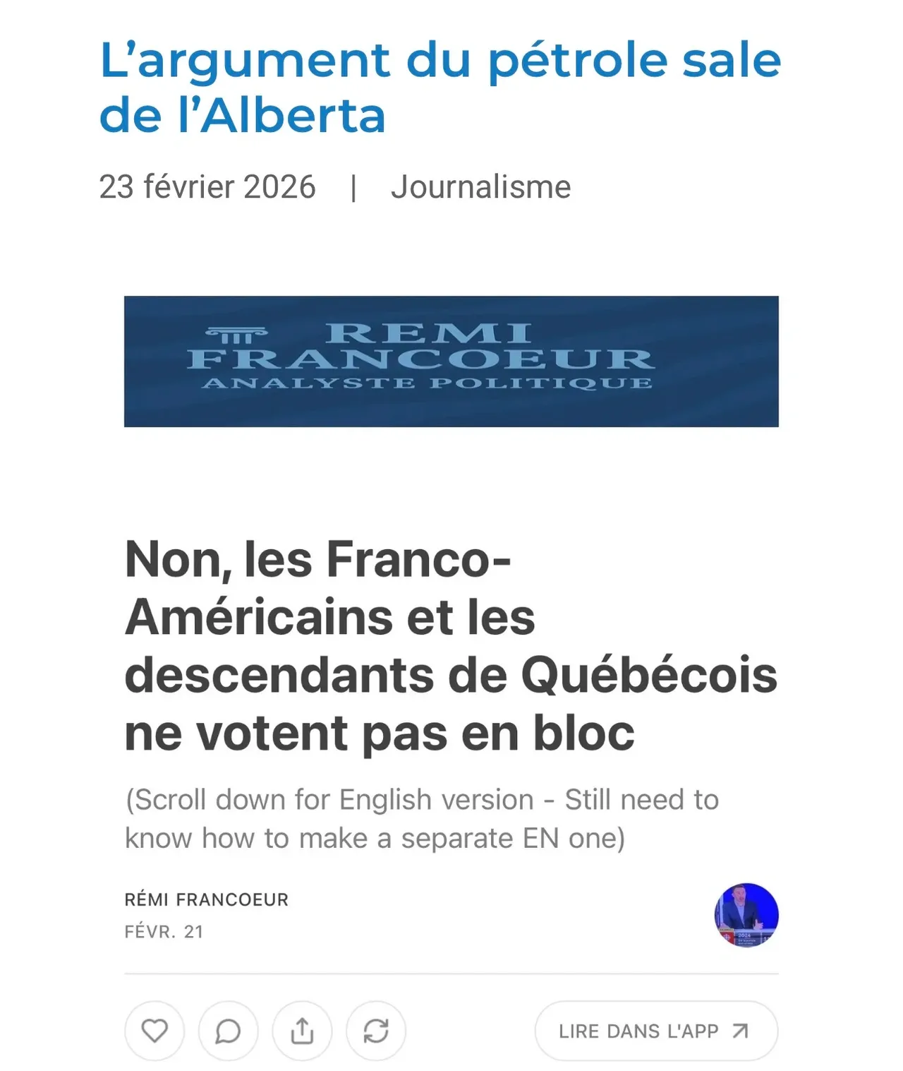 L’argument du pétrole sale de l’Alberta