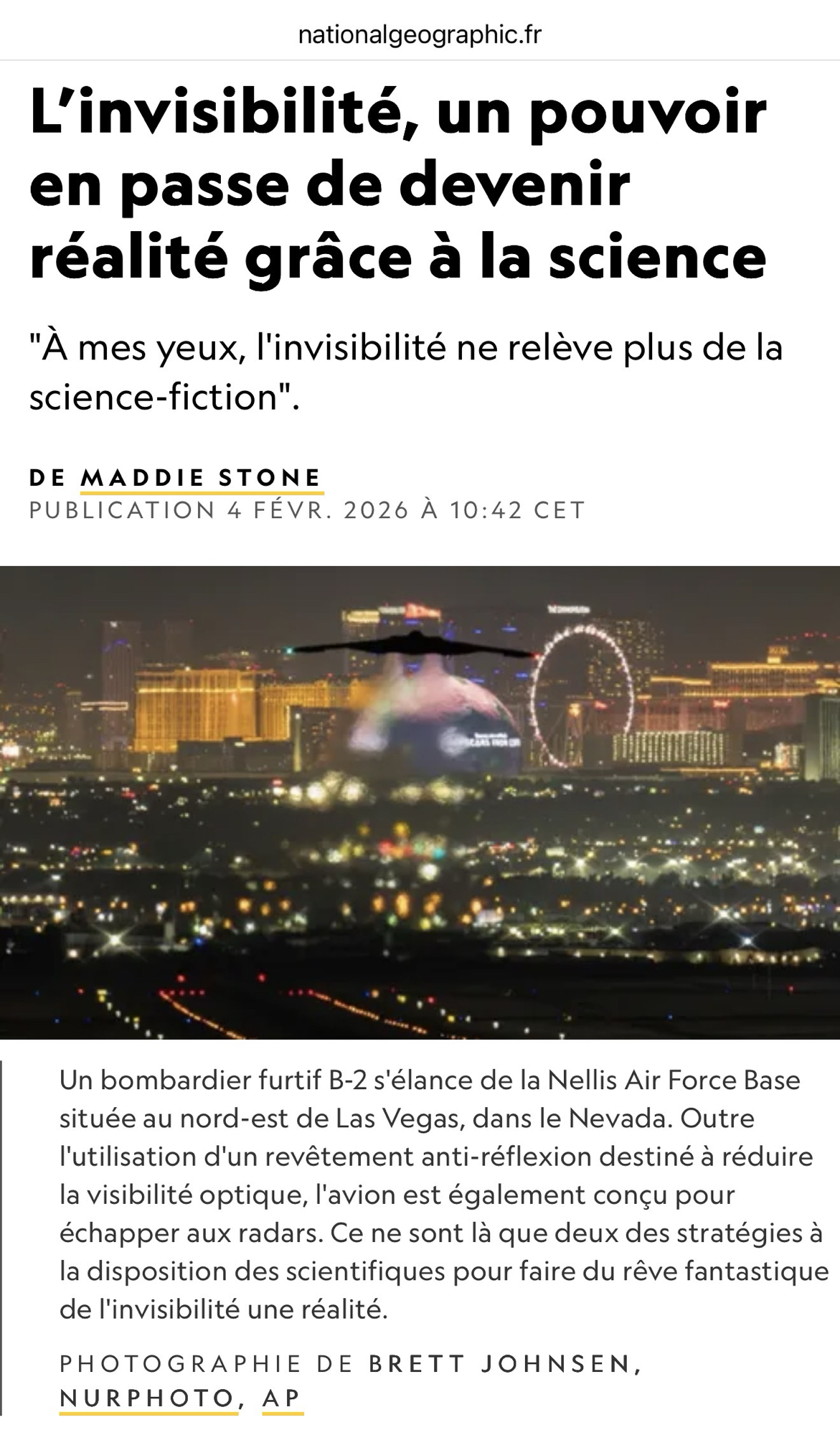 Le médicament invisibiliant