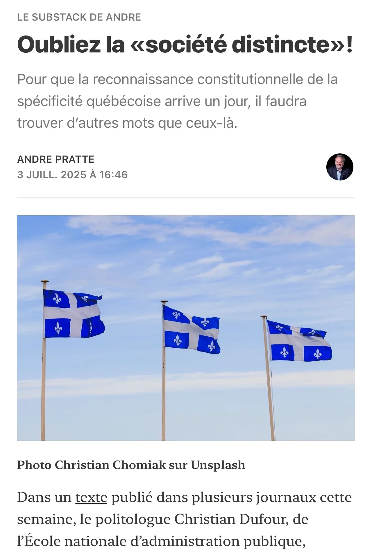 Société distincte
