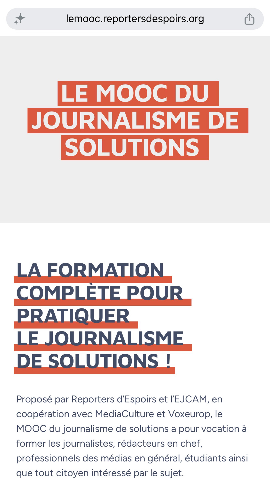 La bonne nouvelle